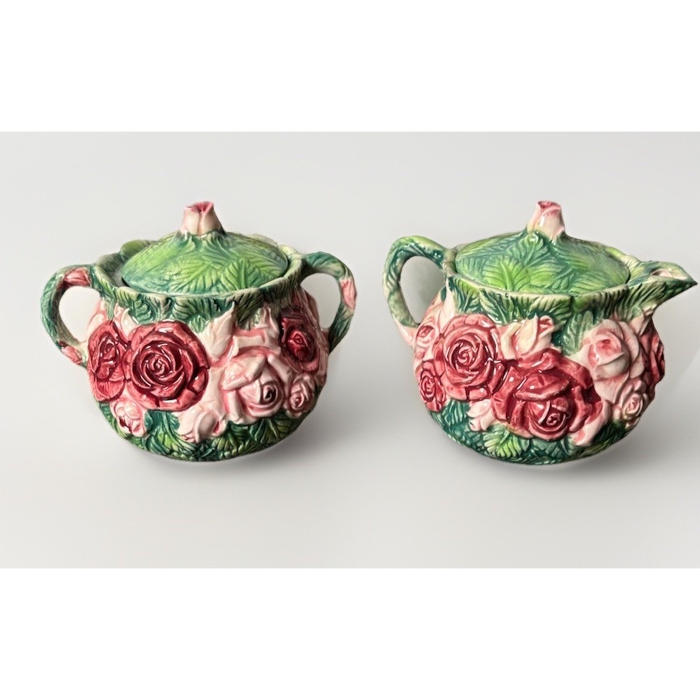 The Haldon Group "ROSE" Sugar & Creamer Set 1987 Vintage New in Box Original